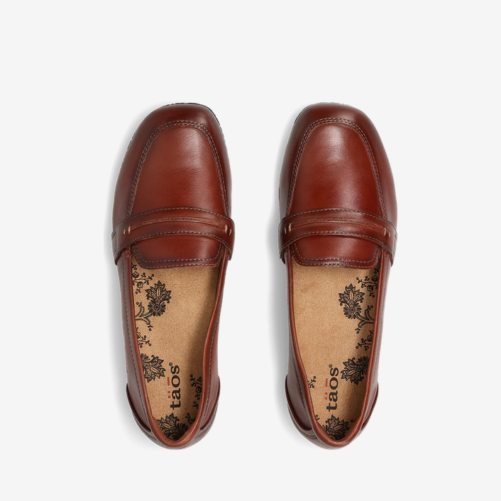 Taos Women's Gabby Slip-On Leather Loafers - Cognac