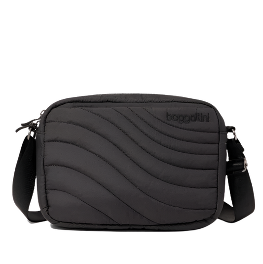 Baggallini Set Wave Crossbody - Black Wave Puff