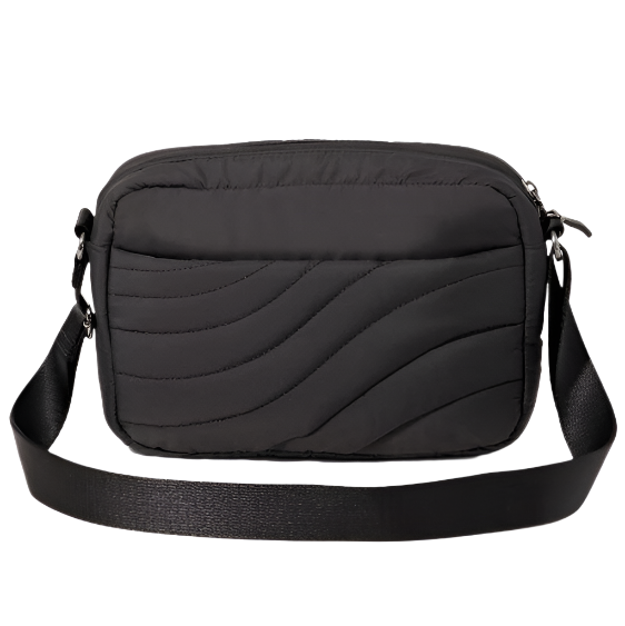 Baggallini Set Wave Crossbody - Black Wave Puff