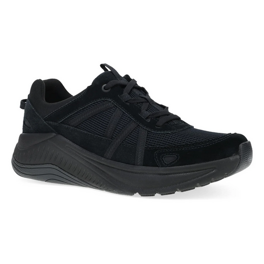Dansko Women's Poppy Comfort Sneaker - Poppy Black / Black Suede