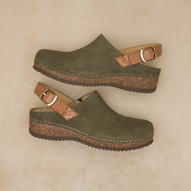 Dansko Women's Merrin Mule - Olive Embossed Suede