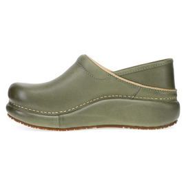 Dansko Women's Platform Pro Nubuck Clog - Green Burnished