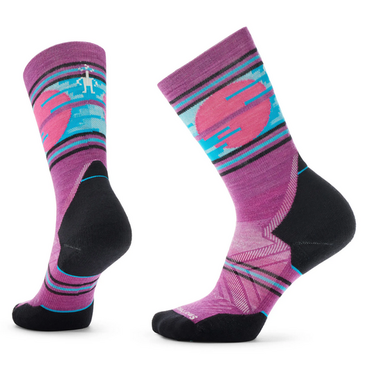 Smartwool Women's Trail Run Targeted Cushion Sunset Trail Crew Socks - Meadow Mauve