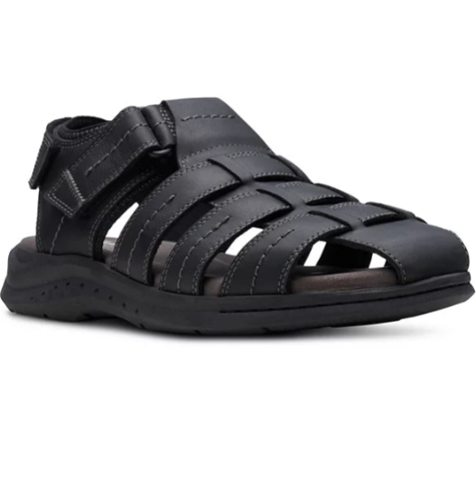 Clarks Men's Walkford Fish Sandel - Black
