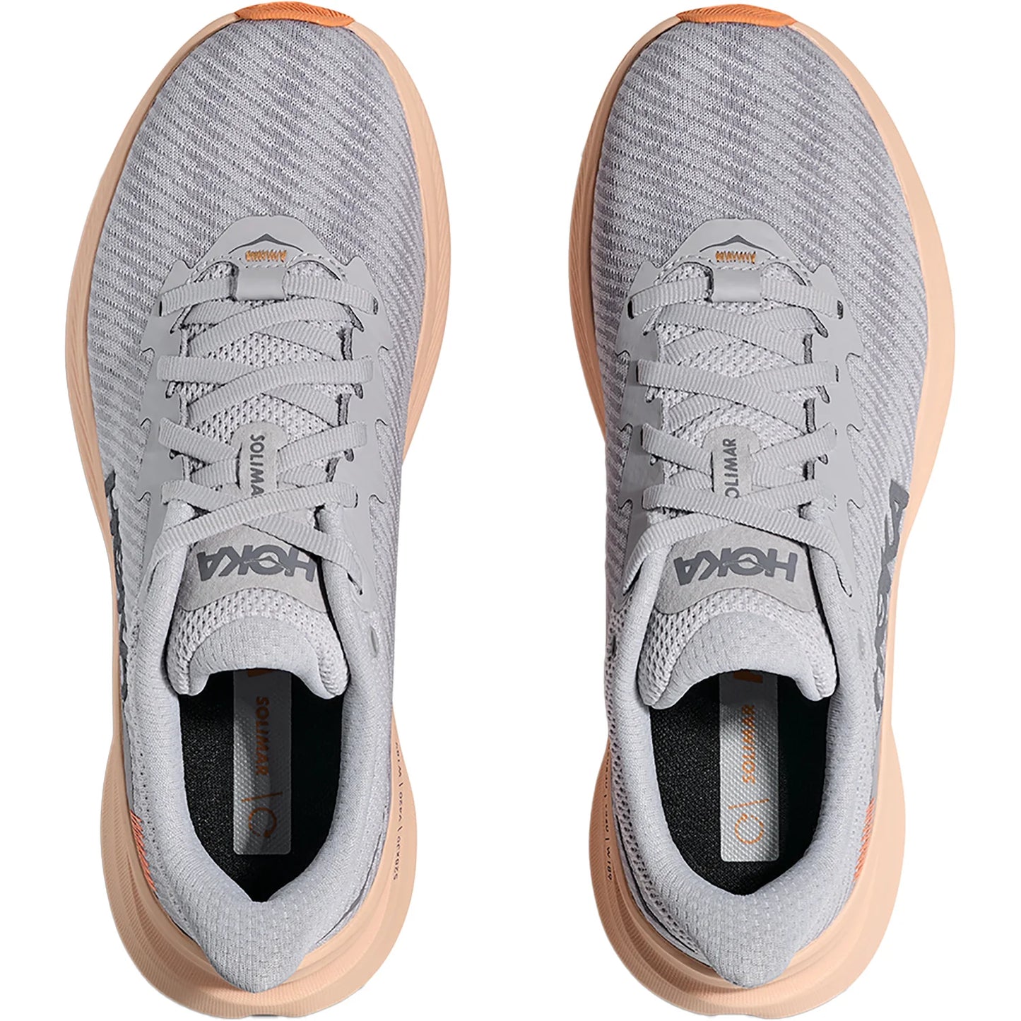 Hoka Women's Empowering Solimar Running Shoe - Cosmic Grey/Tangerine Glow