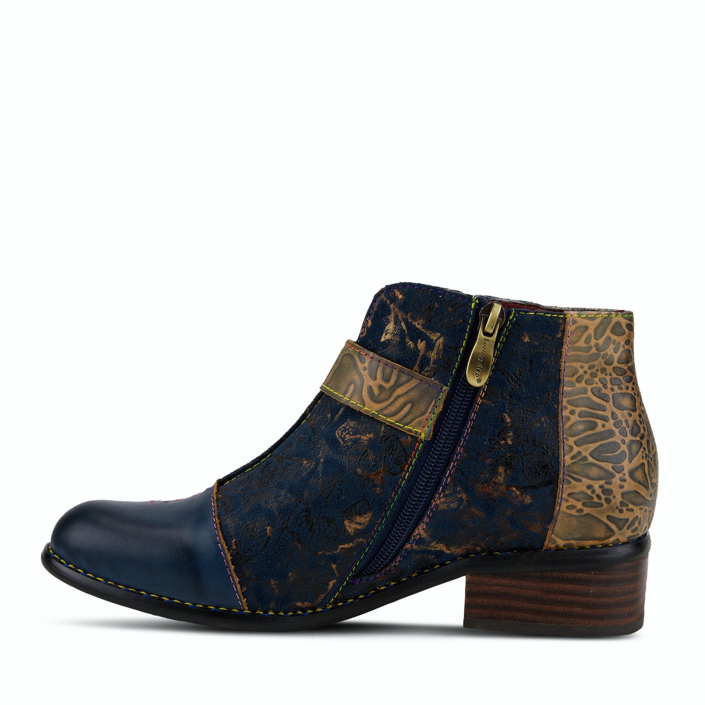 Spring Step Georgiana Bootie - Blue Multi