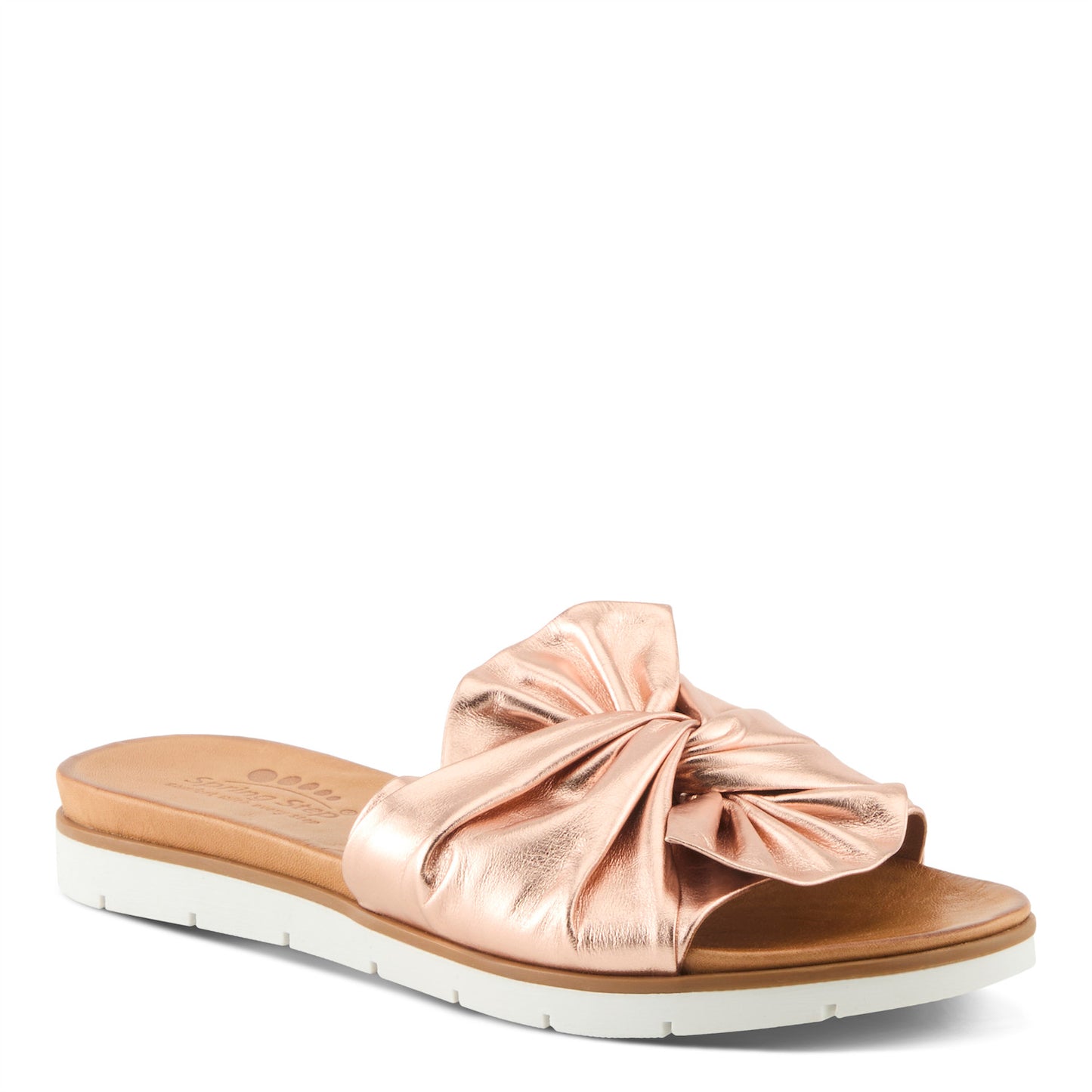 Spring Step Women's Lavona Slip On Slide Sandal - Rose Gold