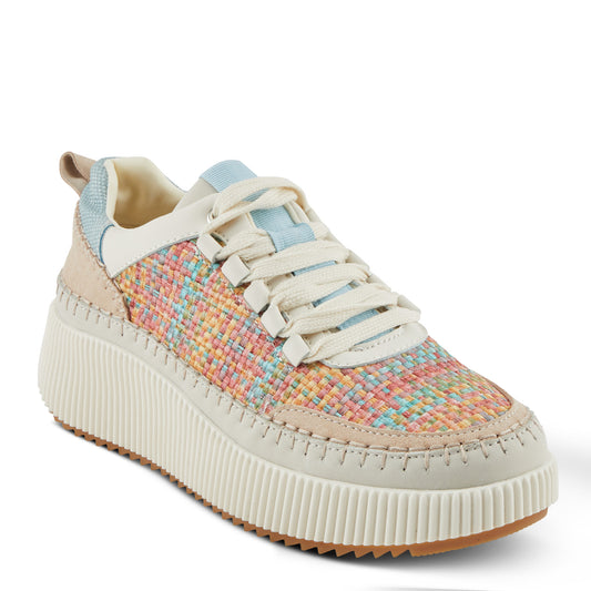 Patrizia by Spring Step Women's Asuka Multicolor Platform Sneaker - Beige Multi