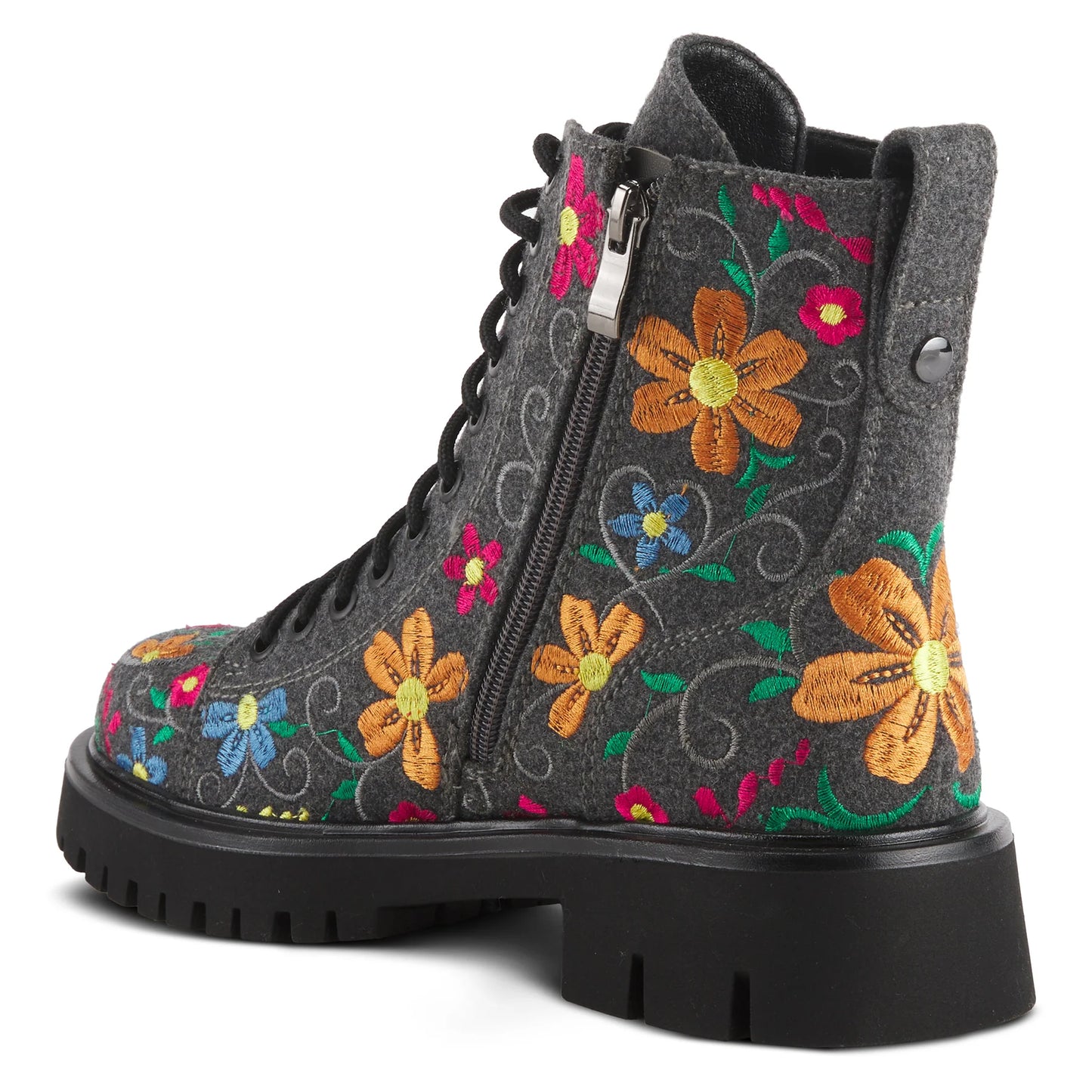 Azura by Spring Step Women's Words of Love Boot - Charcoal Multi