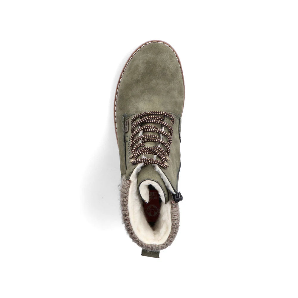 Rieker Women's Sabrina 18 Fur lined Ankle Boot - Liane/Mogano/Stein