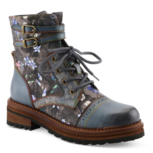 Spring Step Women's Alltheway Combat Boot- Blue Multi