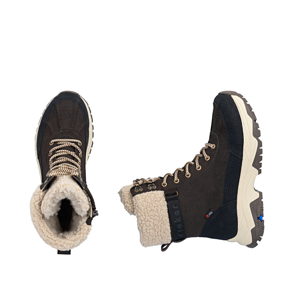 Rieker Women's Gianna Waterproof Boots - Schwarz/Nougat