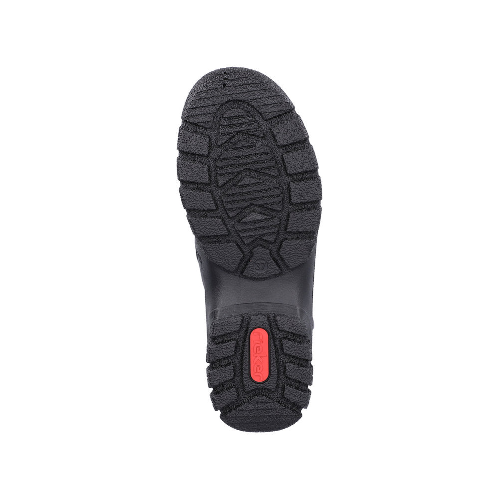 Rieker Women's Z7263 Christel Side Zip Boot- Black
