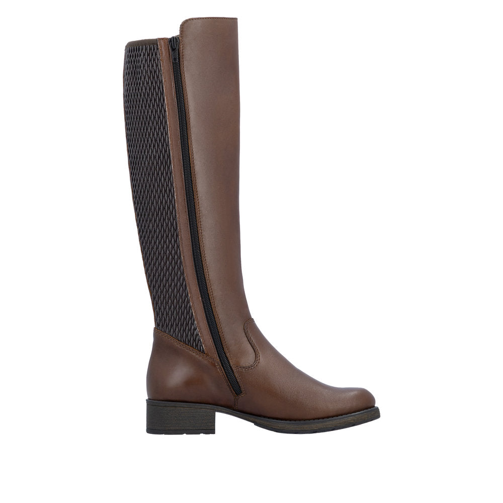 Rieker Women's Faith 91 Tall Boot - Ebony/Moro/Chestnut