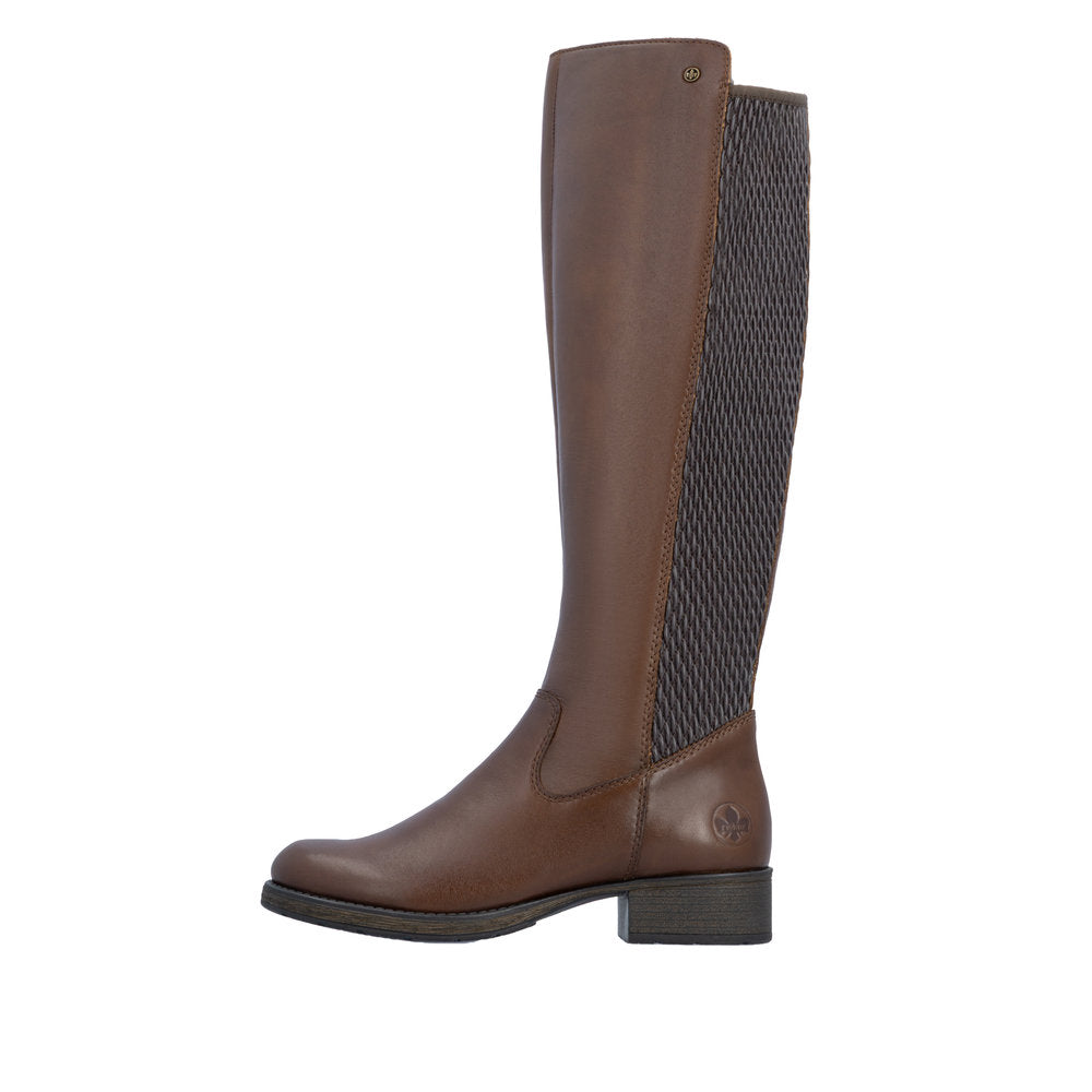 Rieker Women's Faith 91 Tall Boot - Ebony/Moro/Chestnut