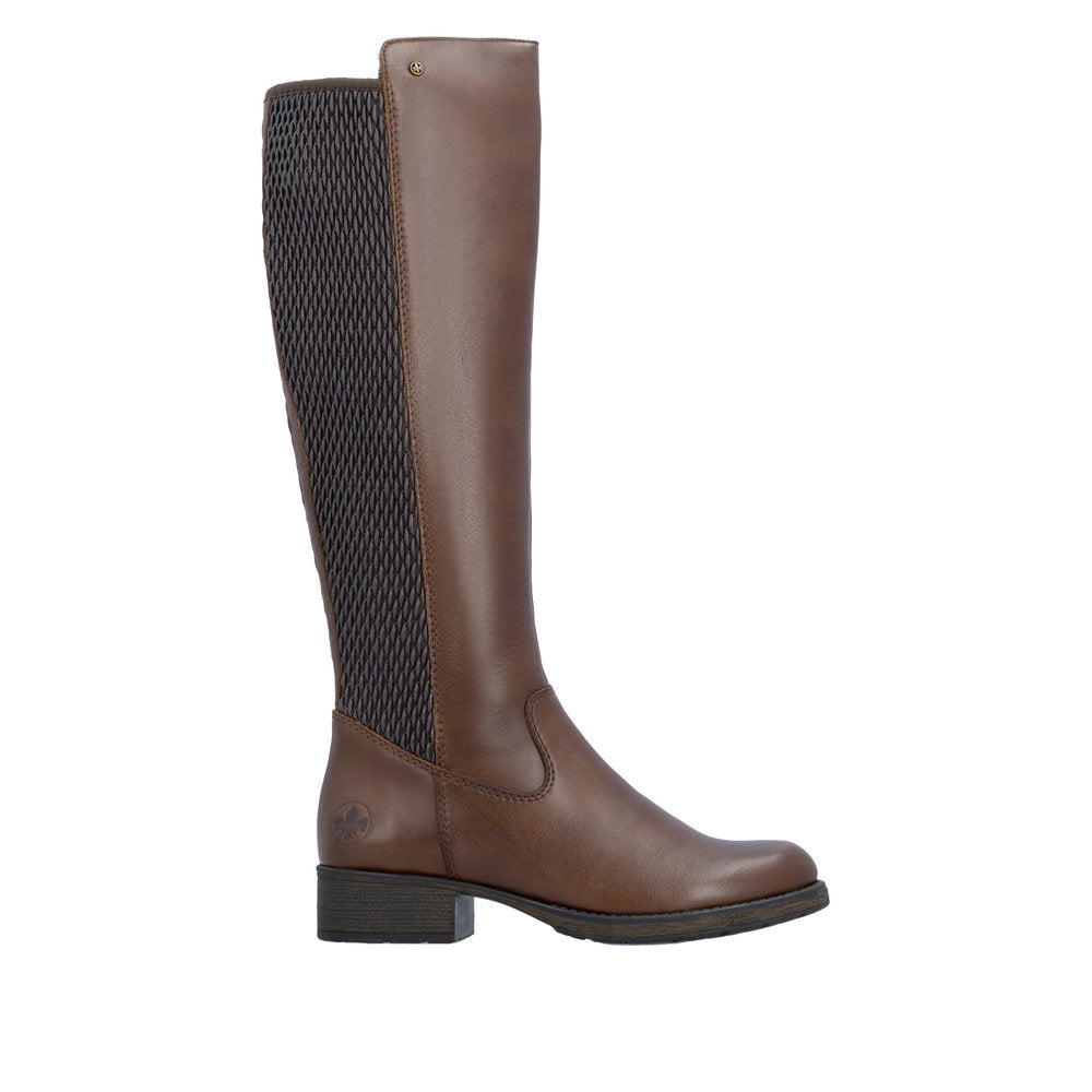 Rieker Women's Faith 91 Tall Boot - Ebony/Moro/Chestnut