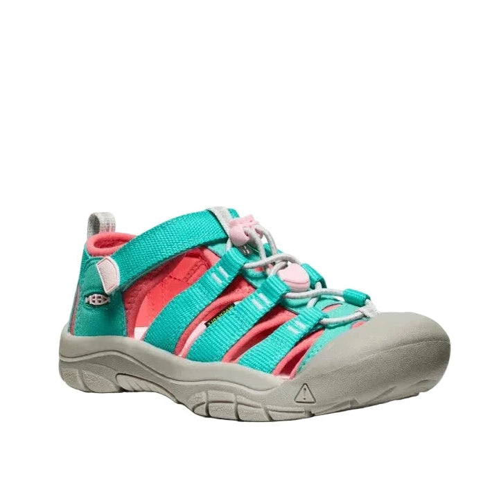 Keen Big Kids' Newport H2 Sandals - Bright Aqua/Giggle Pink