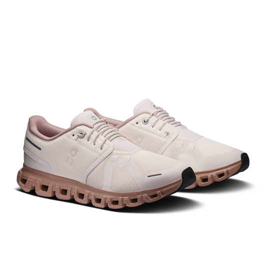 On Running Cloud 6 Running Shoes- Oyster/Biscuit