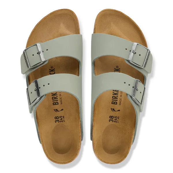 Birkenstock Women's Arizona Oiled Leather Sandals- Pure Sage