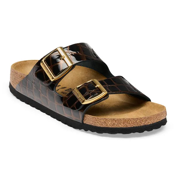 Birkenstock Women's Arizona Leather Emboss -Black