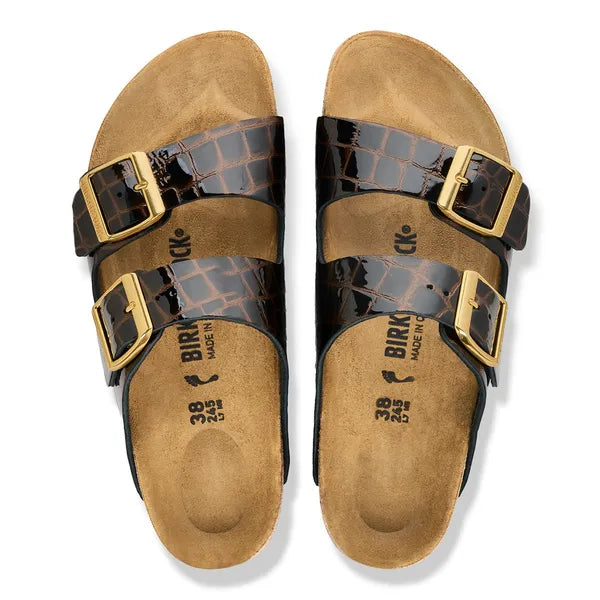 Birkenstock Women's Arizona Leather Emboss -Black