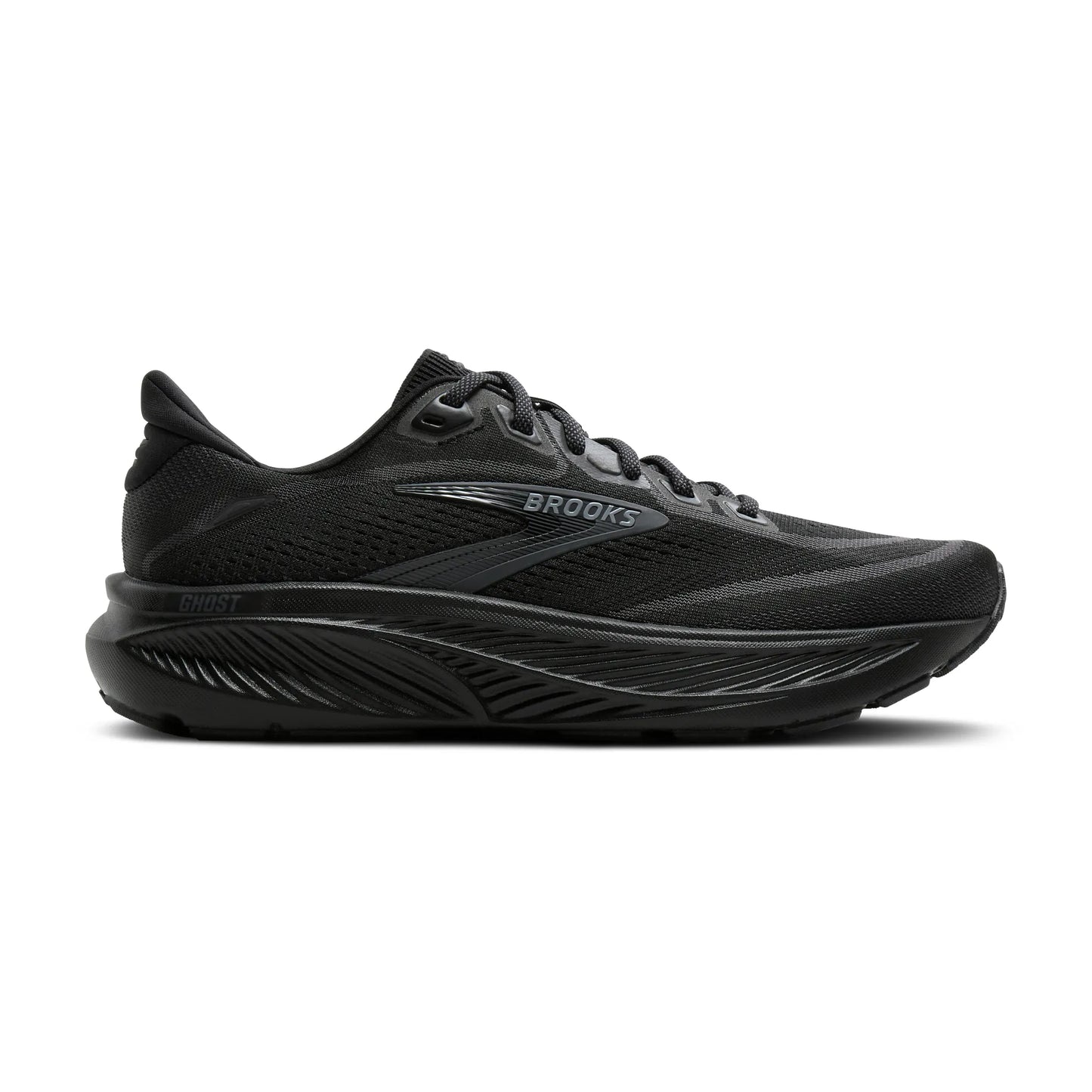 Brooks Men's Ghost 18 Running Shoe - Black/Black/Ebony