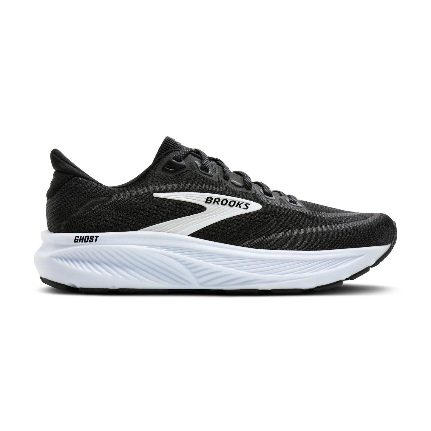 Brooks Men's Ghost 18 Running Shoe - Black/Grey/White