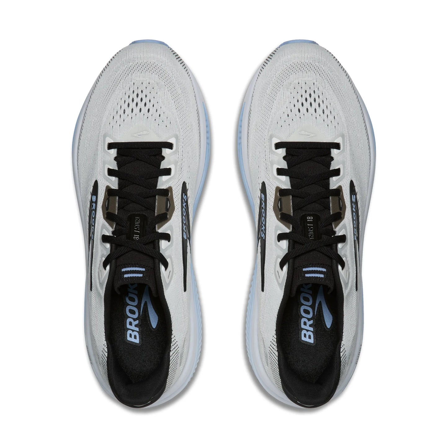 Brooks Men's Ghost 18 Running Shoe - White/Black/Open Air