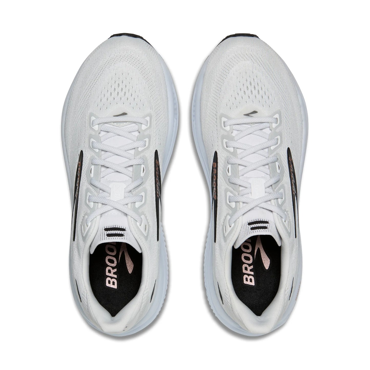 Brooks Women's Ghost 18 Running Shoe - White/Black/Rose Gold