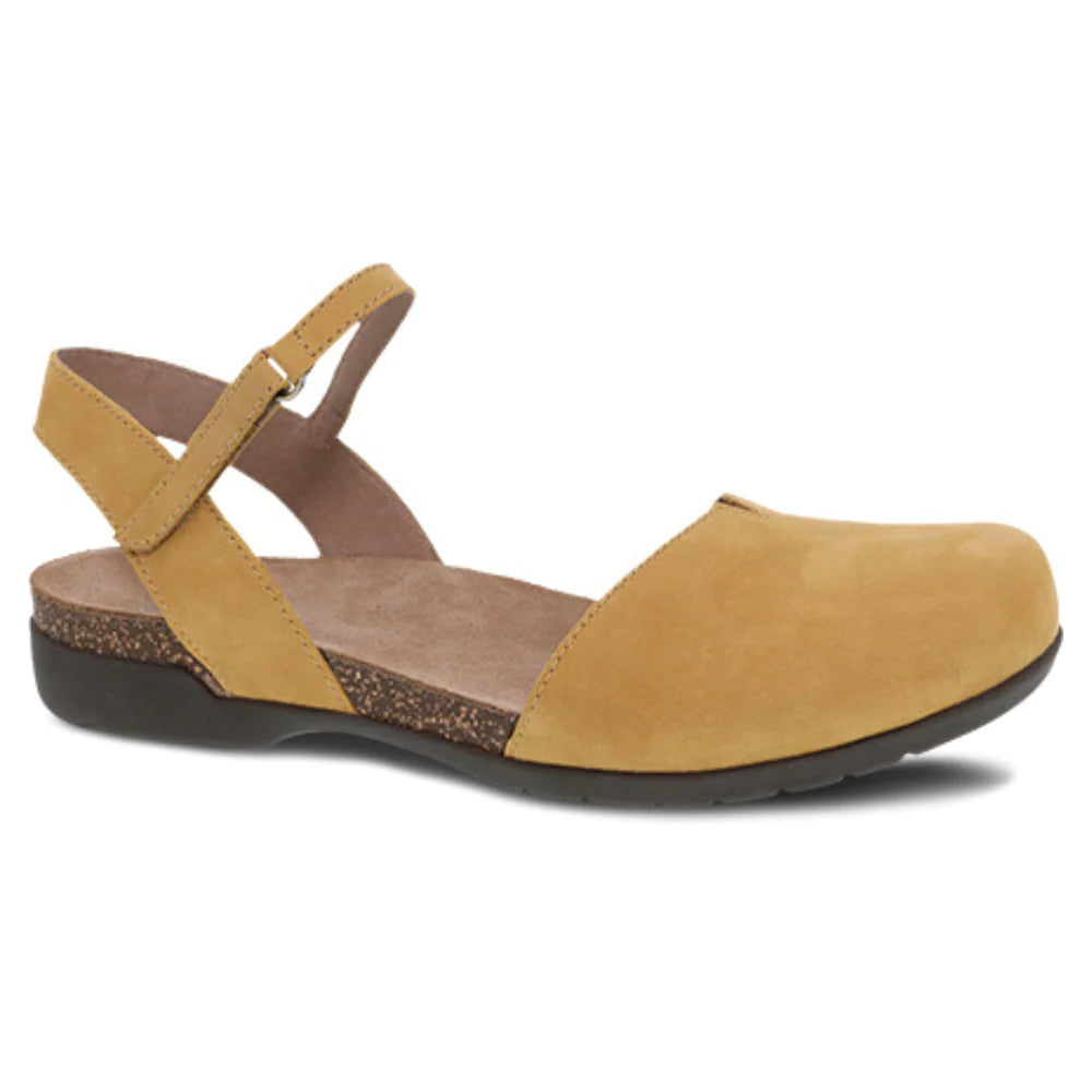 Dansko Women's Rowan Sandal - Mustard Milled Nubuck