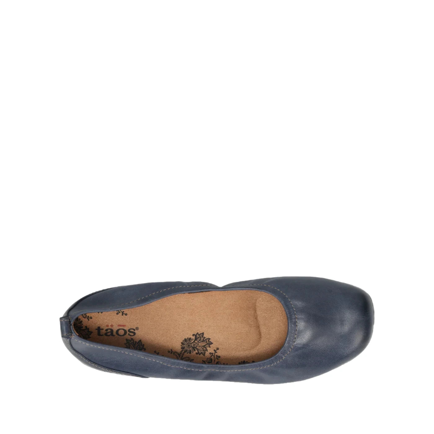 Taos Women's Supportive Chit Chat Slip-On Flat - Petrol Blue Leather