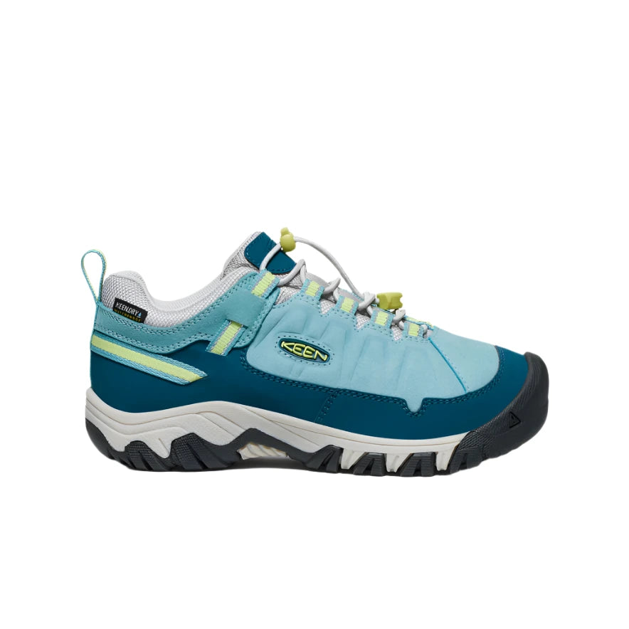 Keen Kids Targhee IV Waterproof Hiking Shoe - Reef Waters/ Daquiri Green (Sizes 1 to 7)
