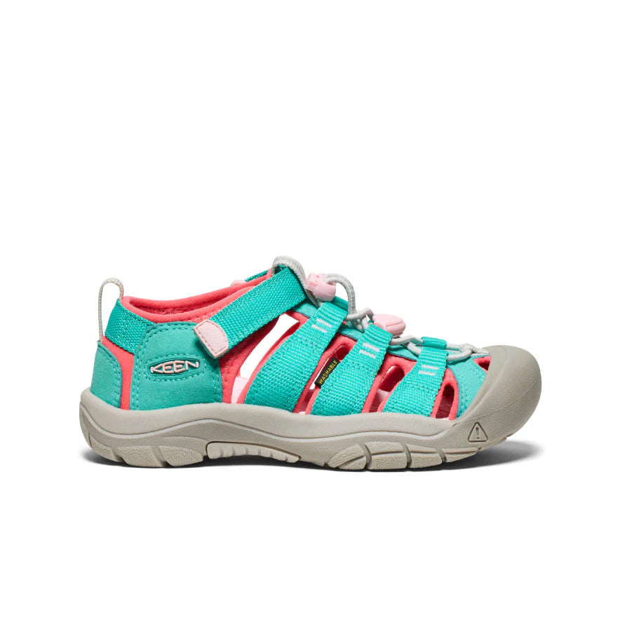 Keen Big Kids' Newport H2 Sandals - Bright Aqua/Giggle Pink