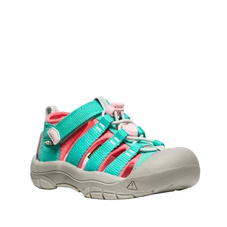 Keen Little Kids' Newport H2 Sandal - Bright Aqua/Giggle Pink