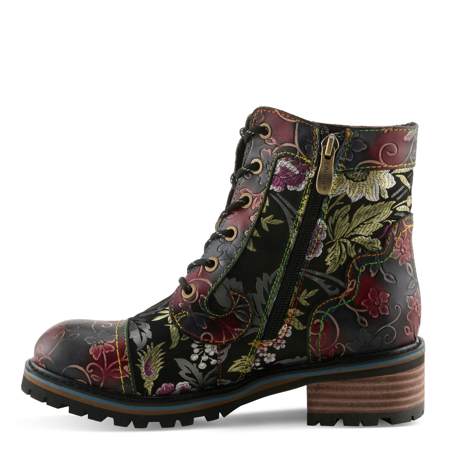 Spring Step Women's Fantastic Combat Boot - Black Multi
