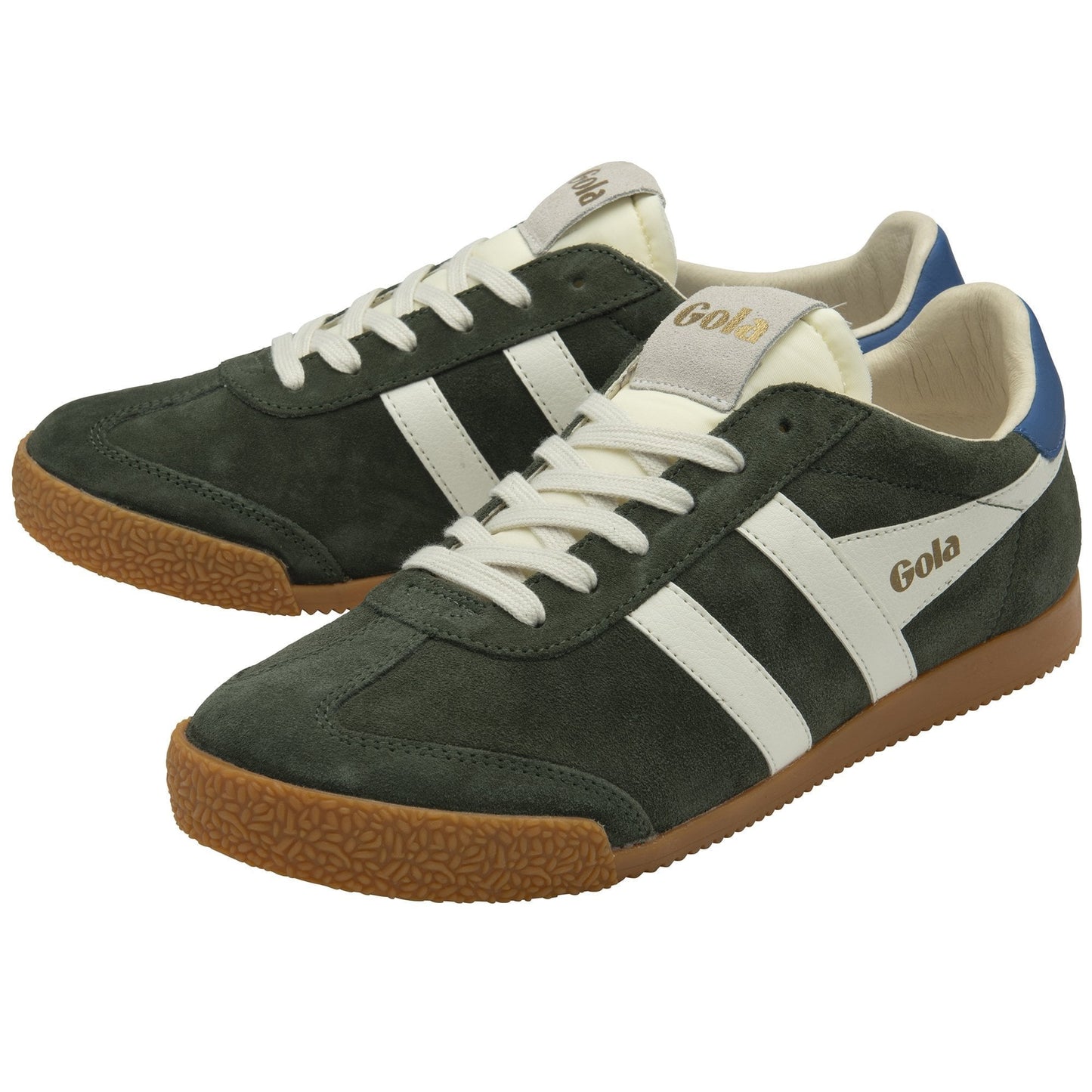 Gola Classics Men's Elan Sneakers - Dark Khaki/Off White/Sapphire