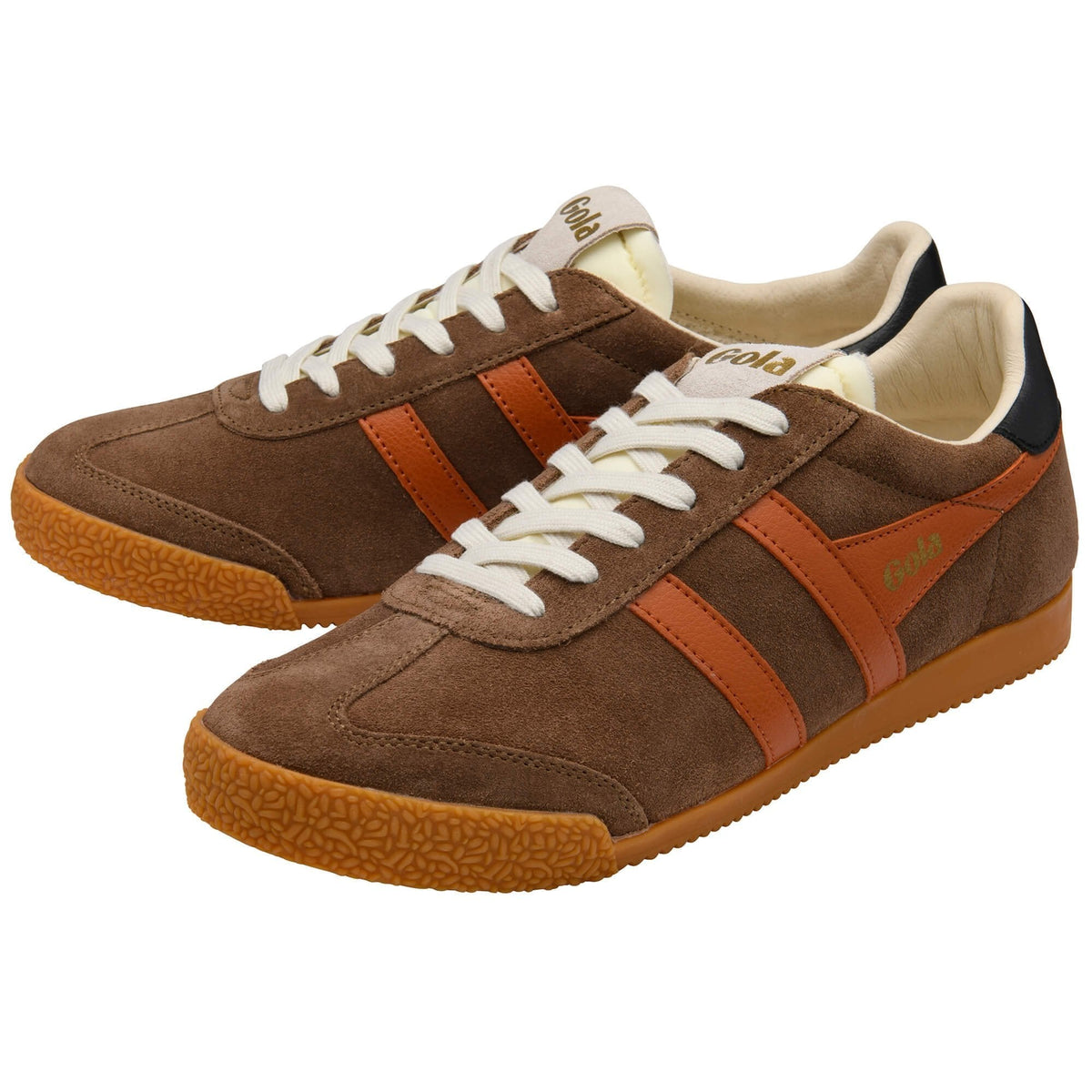 Gola Classics Men's Elan Sneakers - Otter/Moody Orange/Black