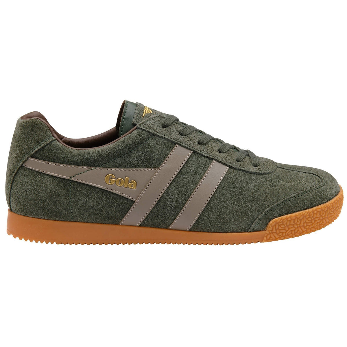 Gola Classics Men's Harrier Suede Sneakers - Dark Khaki/Rhino/Otter