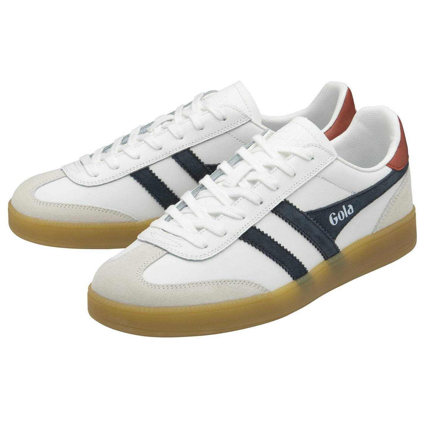 Gola Men's Viper Retro Leather Sneakers - White/Navy/Rust/Gum