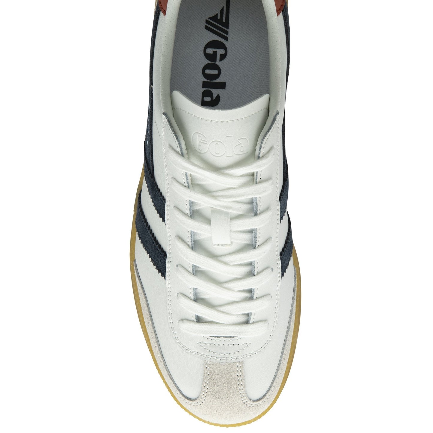 Gola Men's Viper Retro Leather Sneakers - White/Navy/Rust/Gum