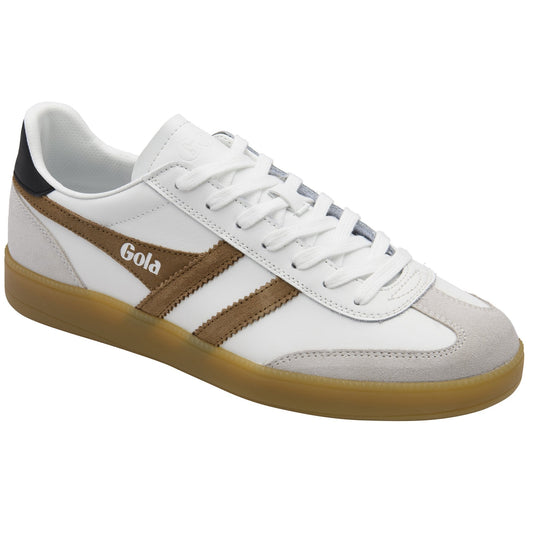 Gola Classics Men's Viper Leather Sneakers - White/Tobacco/Evergreen/Gum