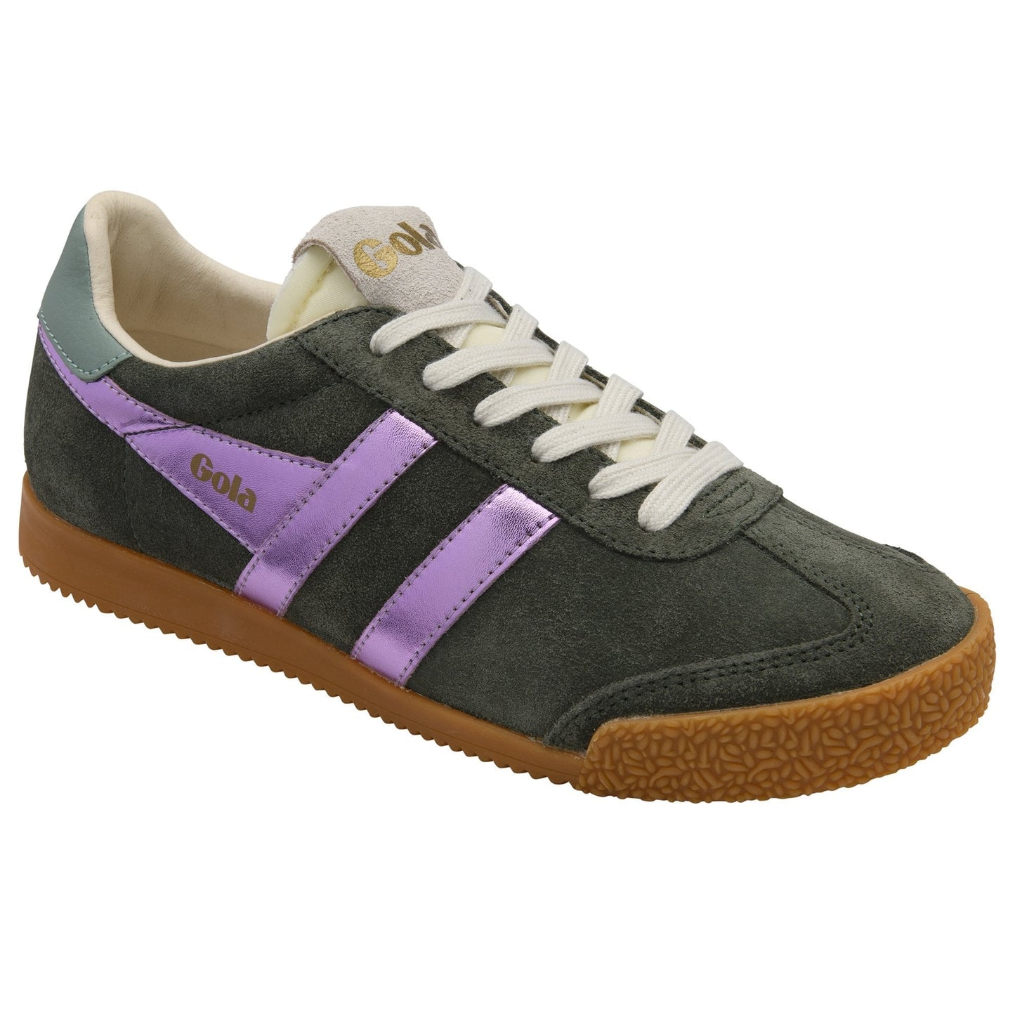 Gola Classics Women's Elan Glitz Sneakers - Dark Khaki/Lilac/Green Mist