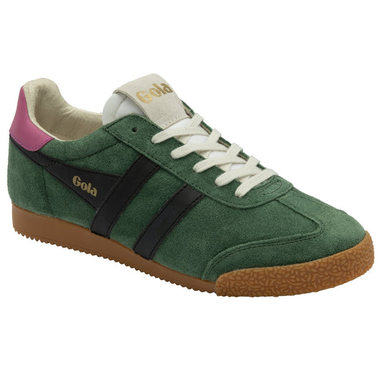 Gola Classics Women's Elan Sneakers - Evergreen/Black/Fuchsia