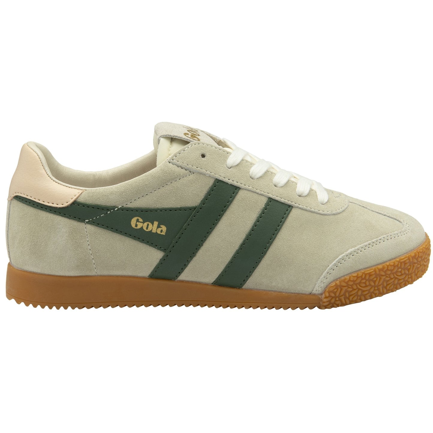 Gola Women's Elan Classic Sneakers - Wheat/Evergreen/Pearl Pink