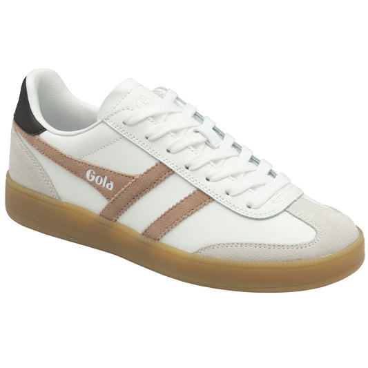 Gola Classics Women's Viper Leather Sneakers - White/Cameo/Dark Brown/Gum