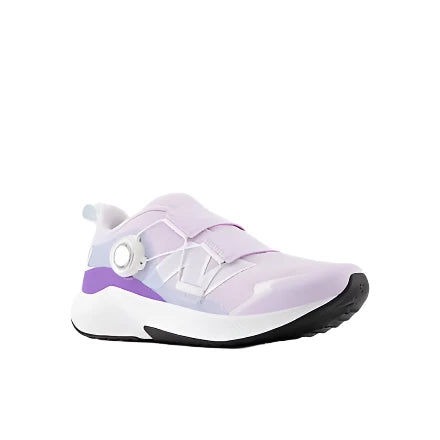 New Balance Girl's DynaSoft Reveal BOA Running Sneaker - Milk/Violet (Kids Sizes 3.5 to 7)