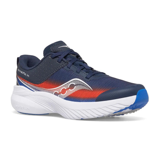 Saucony Big Kid's (13-7) Kinvara 14 Sneaker - Navy | Red