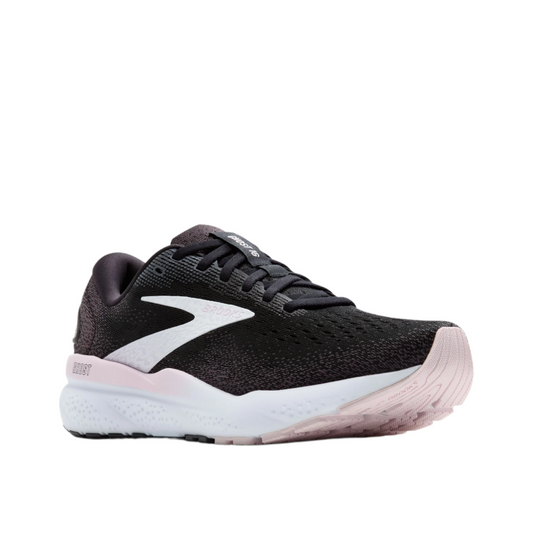 Brooks Women's Ghost 16 Running Shoe - Black/White/Orchid Ice