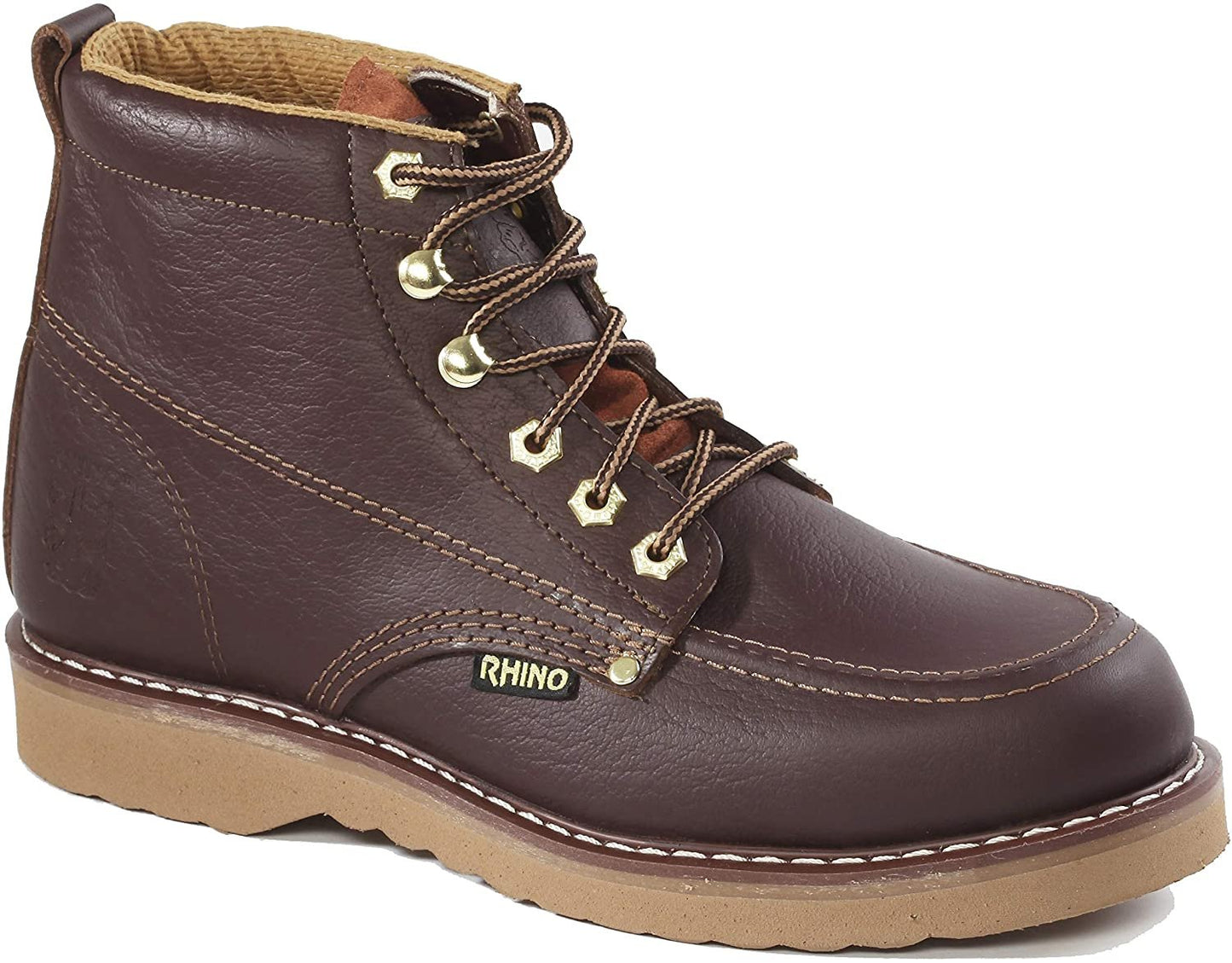 Rhino 62M28 6" Moc Toe Leather Work Boot - Brown