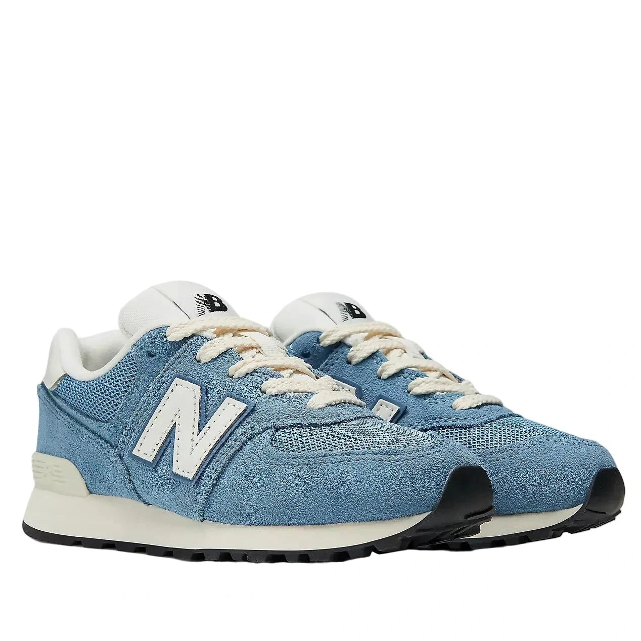 New Balance Little Kids(10.5-3)  574 Lace Shoes-Heron Blue/Sea Salt